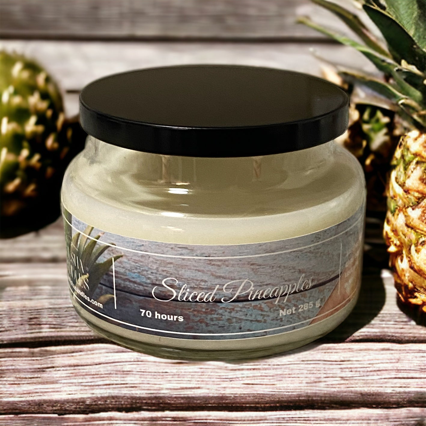 Pineapple Express  Organic HEMP Soy Wax - 16oz Wooden Wick Candle