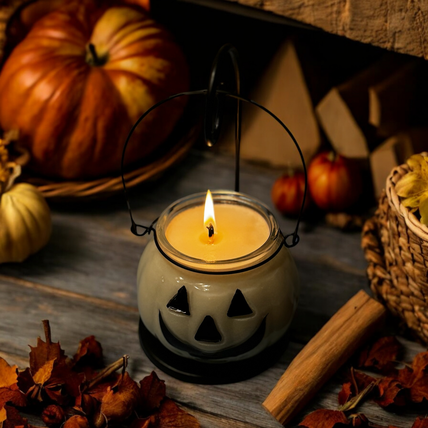 13 oz Autumn Pumpkin Glass Candle