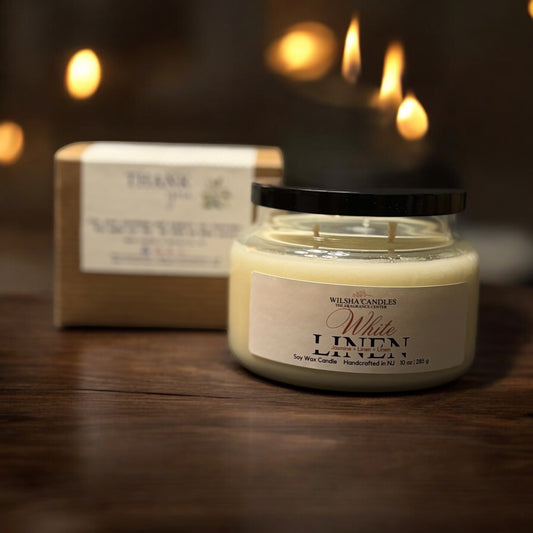 White Linen 2-Wicks Candle