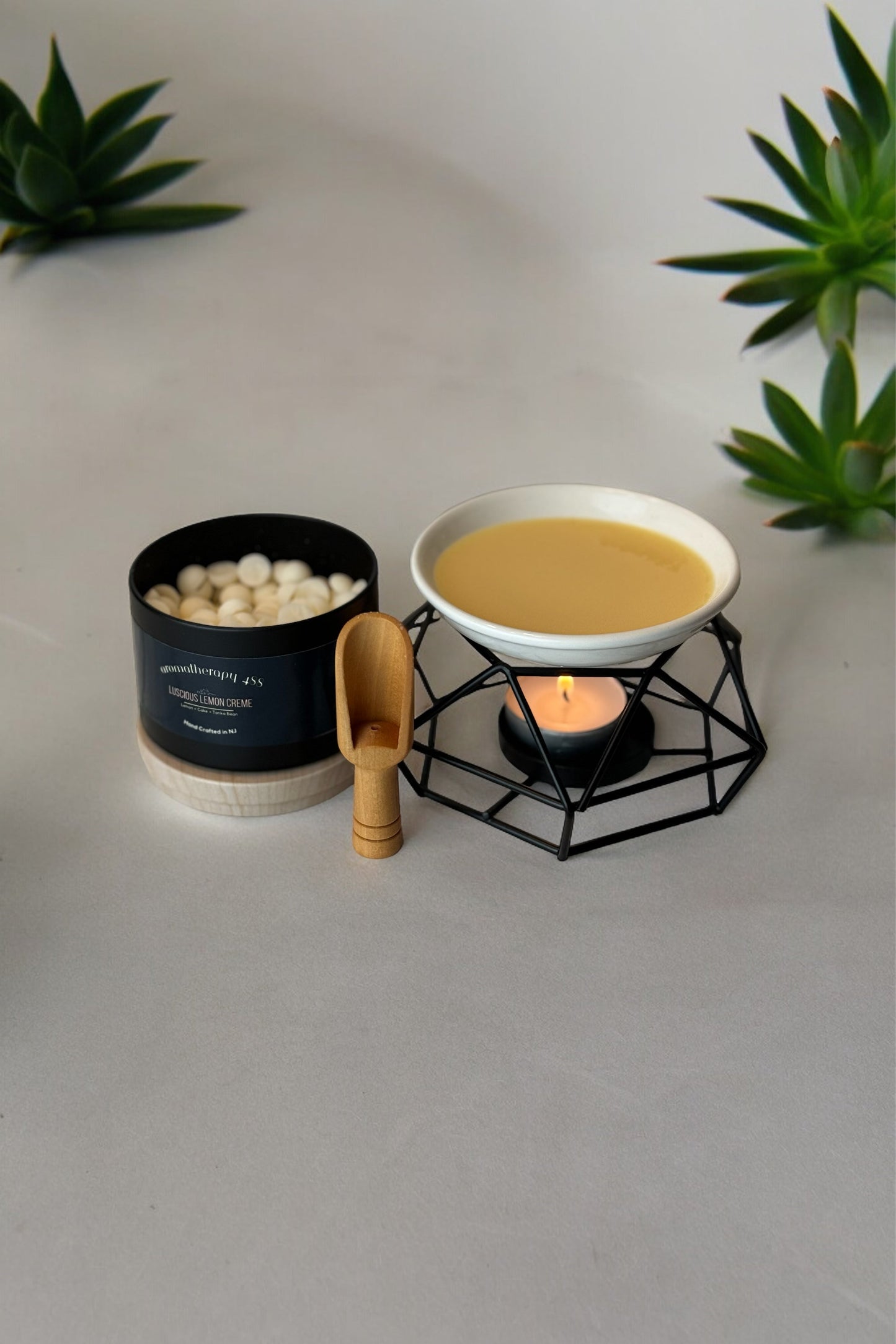 Black Diamond-Shaped | Aromatherapy | Stove | Essential Oil Lamp | Tea light Holder | Wax Melts Warmer | Diffuser for Home Decor