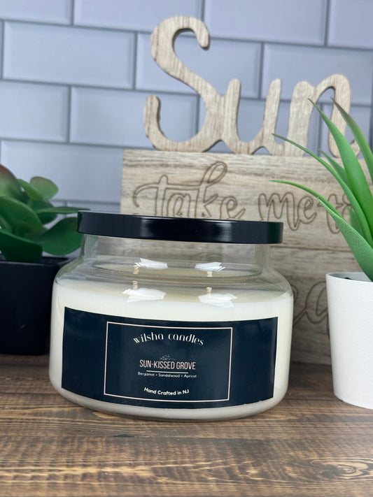 Handcrafted Sun-Kissed Grove Candle | Natural Soy Wax | High Quality Eco-Friendly Candle | Aromatherapy for Relaxation