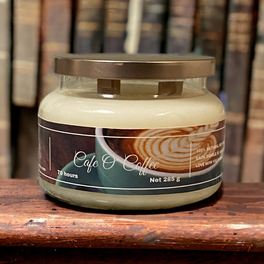 Handcrafted Cafe O' Coffee | Natural Soy Wax | Luxurious Freshly Brewed Coffee | High Quality Eco-Friendly Candle