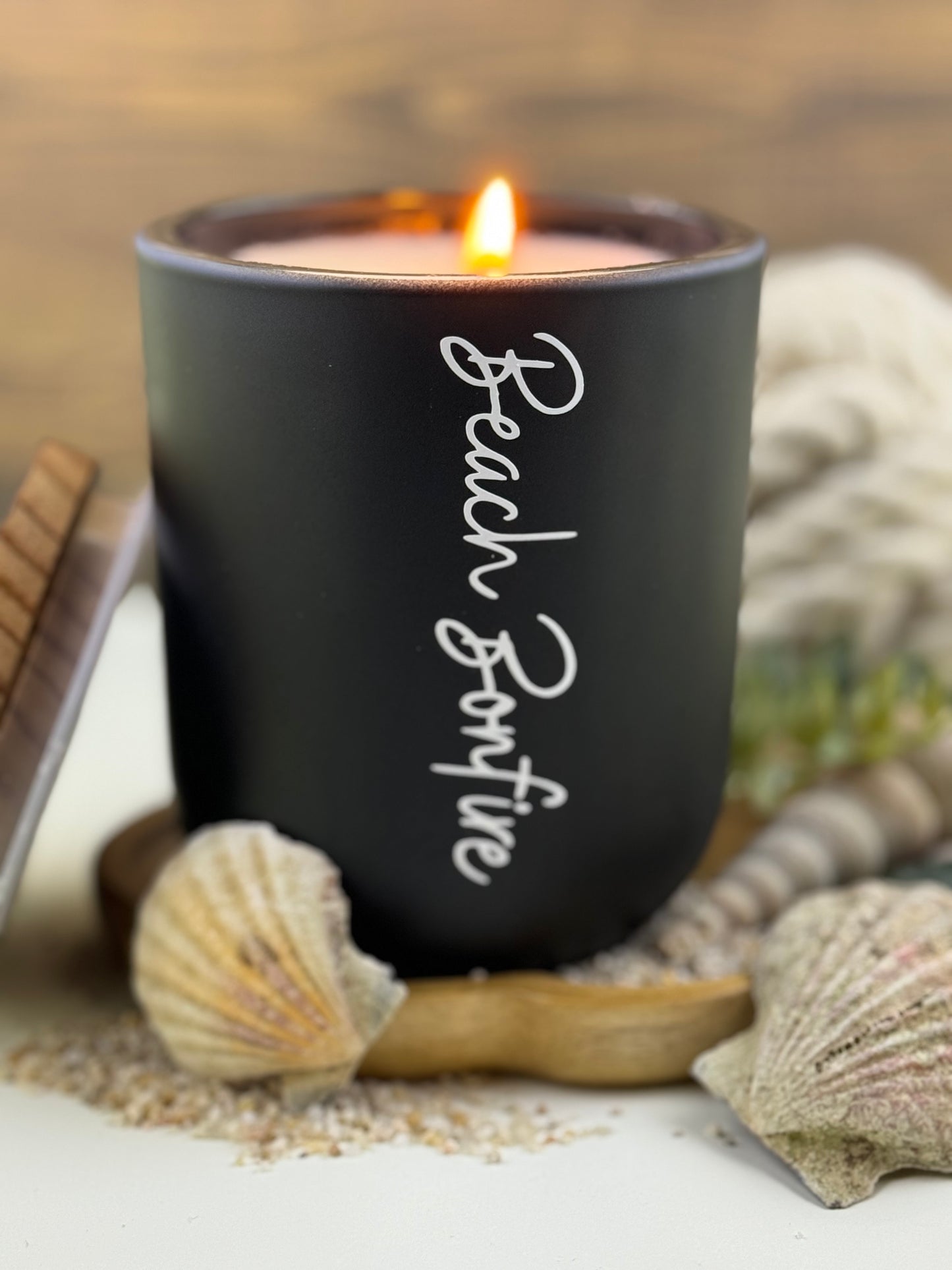 Aromatherapy 488 | Handcrafted | Beach Bonfire Candle | Hand Poured Natural Soy Wax | High Quality Eco-Friendly | Luxury Tumbler | Aromatherapy Candle for Relaxation