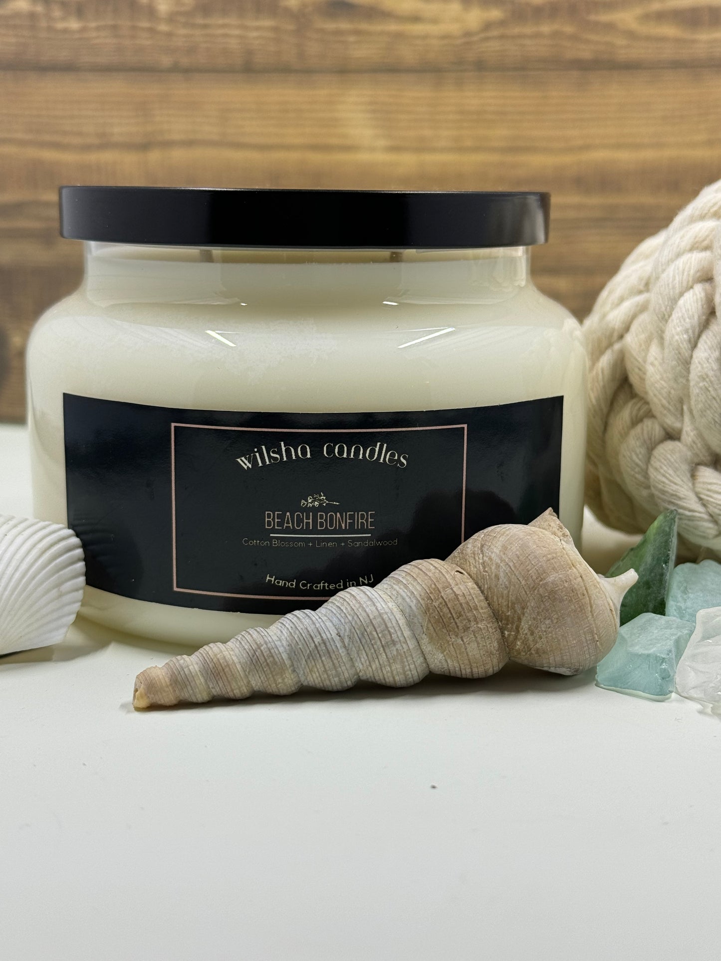 Handcrafted Beach Bonfire Candle | Hand Poured Natural Soy Wax | High Quality Eco-Friendly | Luxury | Aromatherapy Candle for Relaxation