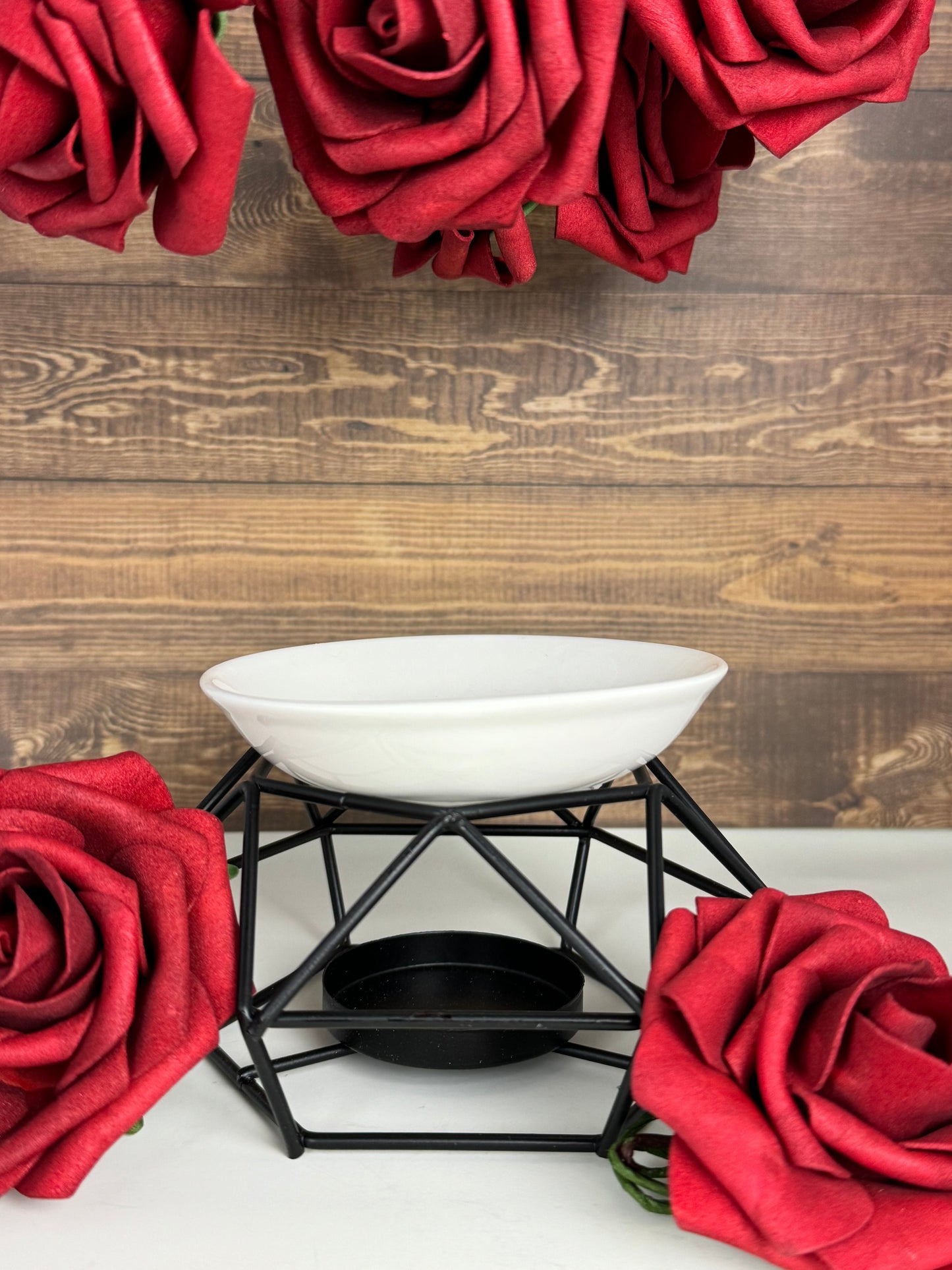 Black Diamond-Shaped | Aromatherapy | Stove | Essential Oil Lamp | Tea light Holder | Wax Melts Warmer | Diffuser for Home Decor